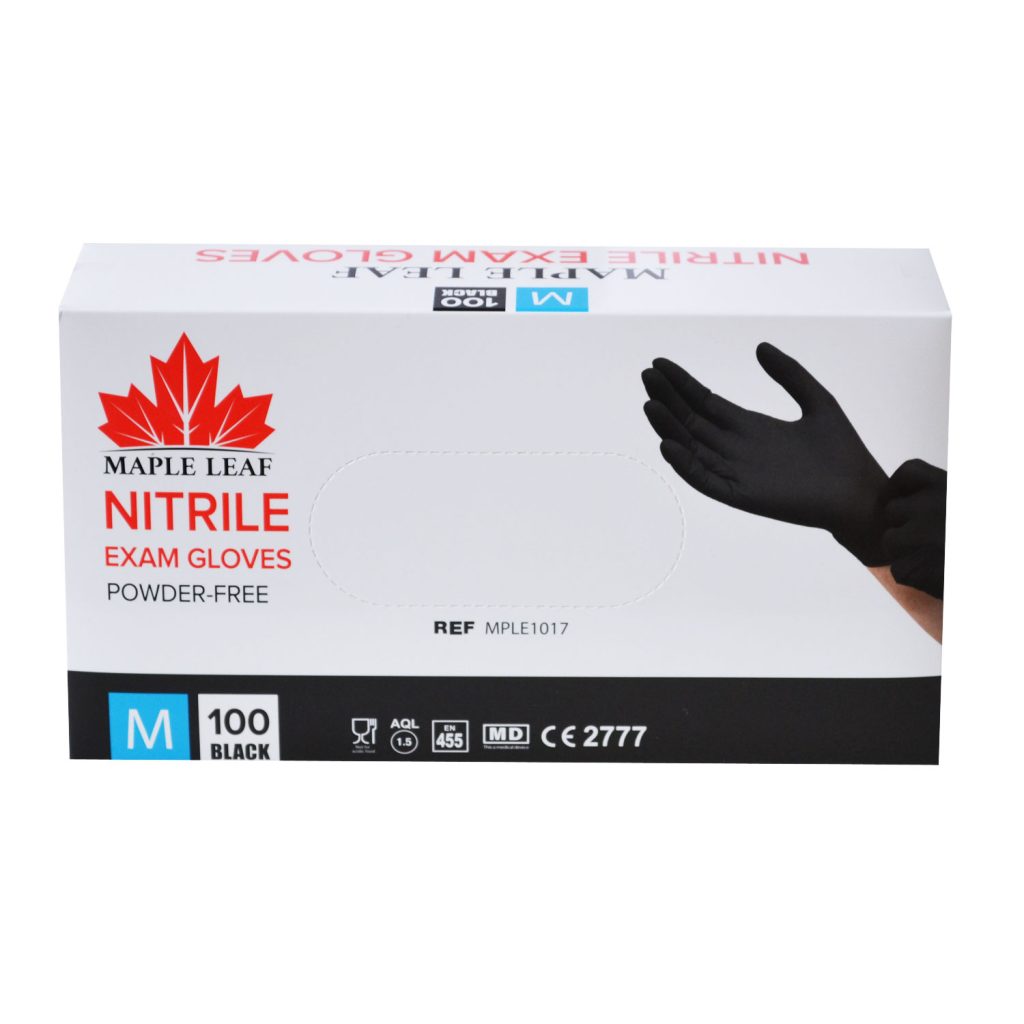 Nitril Handschoenen Zwart 3.8 Gram maat S, M, L en XL